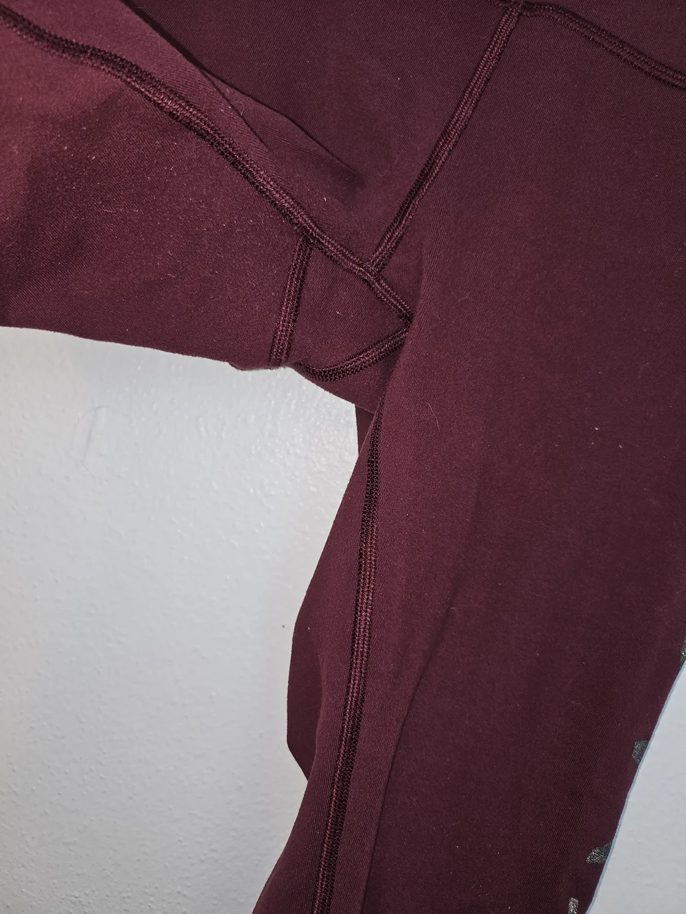 lululemon athletica Burgundy Womans Leggings with Side Logo